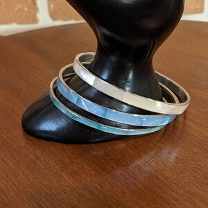 3 Shell Bangle Bracelets